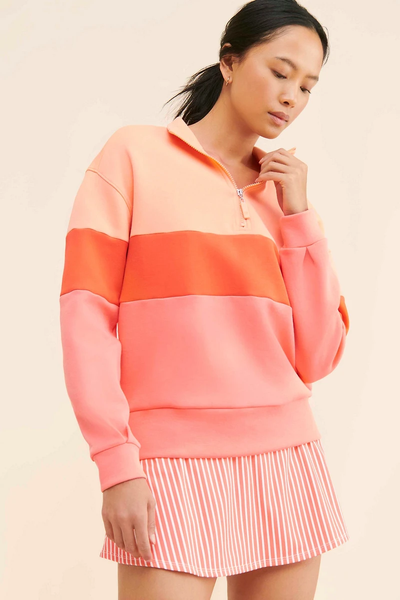 Nuuly x Addison Bay Varsity Quarter Zip Pullover