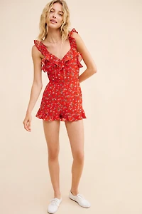 If By Sea Poppy Floral Romper