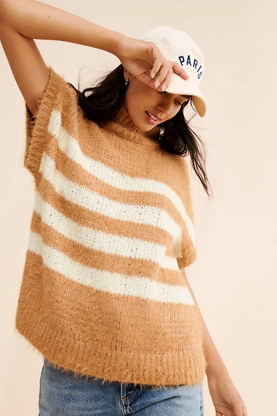 Pilcro Mock-Neck Short-Sleeve Sweater