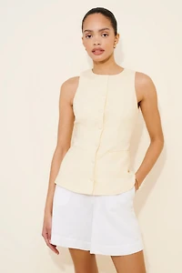 Extro Vert Emily Linen Blend Vest