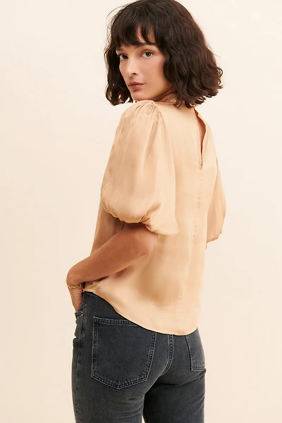 MinkPink Ines Balloon Sleeve Blouse
