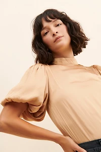 MinkPink Ines Balloon Sleeve Blouse