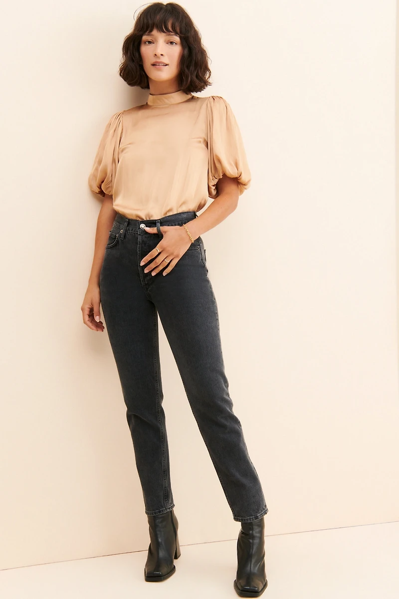 MinkPink Ines Balloon Sleeve Blouse