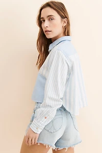Scotch & Soda Stripe Mix Boxy Shirt