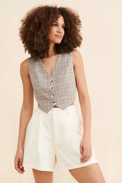 Corey Lynn Calter Plaid Menswear Vest