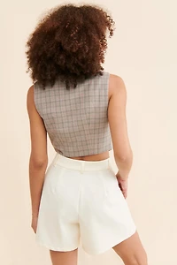 Corey Lynn Calter Plaid Menswear Vest