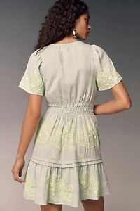 The Somerset Mini Dress: Embroidered Linen Edition