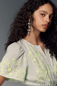 The Somerset Mini Dress: Embroidered Linen Edition
