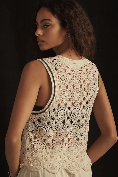 Daily Practice by Anthropologie Scalloped Lace Tank