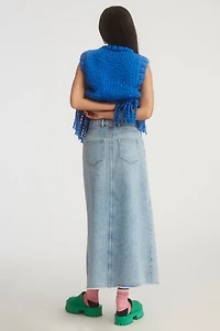Pilcro The Madi Front-Slit Denim Skirt