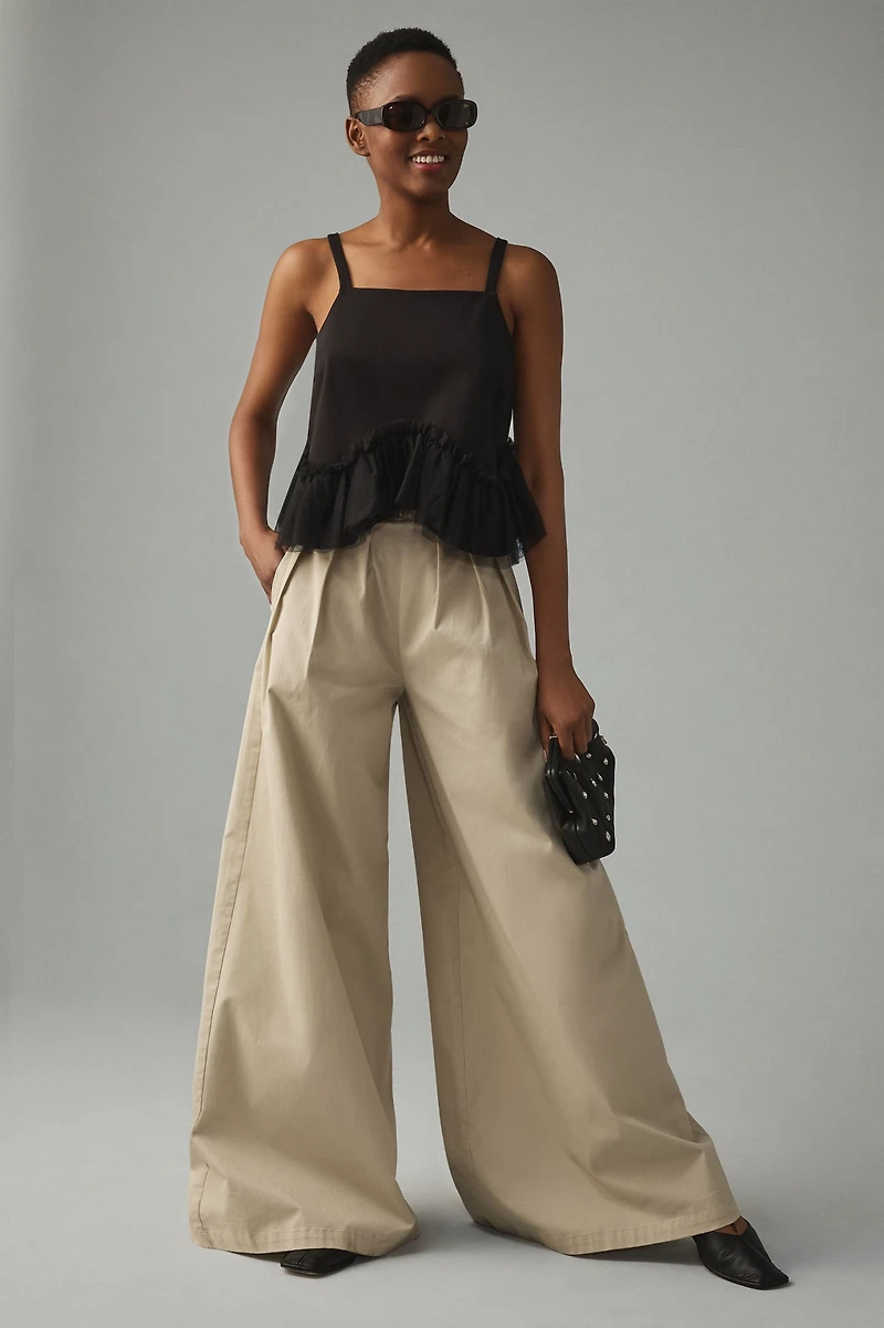Sunday Brooklyn Tulle-Hem Ponte Tank