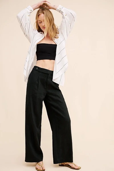Madewell Harlow Linen Wide-Leg Trousers
