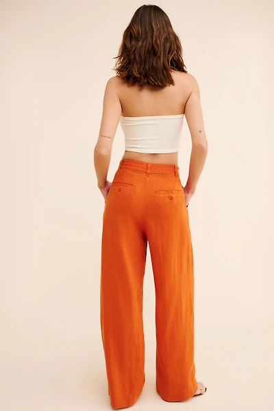 Madewell Harlow Linen Wide-Leg Trousers