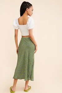 Bl-nk Absmera Checkered Slip Skirt