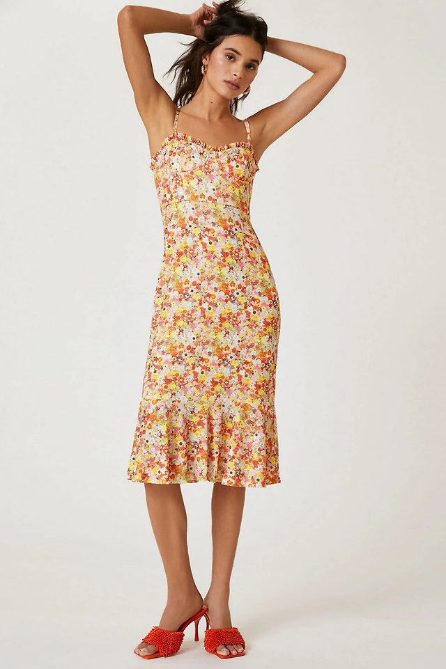 en elly mesh slim midi dress En Elly Mesh Slim Midi Dress
