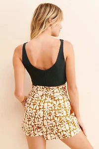 Hutch High-Rise Floral Pleated Shorts