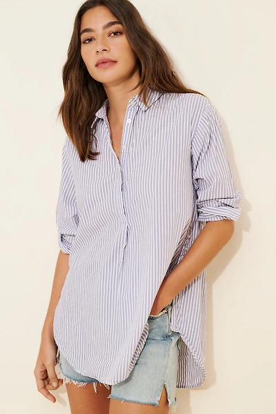 Poplin Henley Tunic