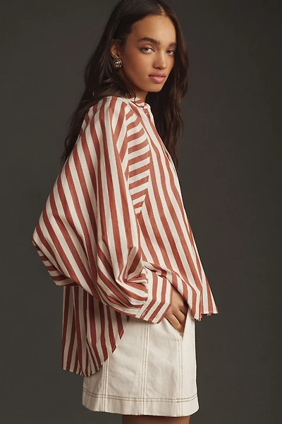 Pilcro Boyfriend Batwing Buttondown Blouse