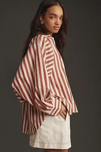 Pilcro Boyfriend Batwing Buttondown Blouse