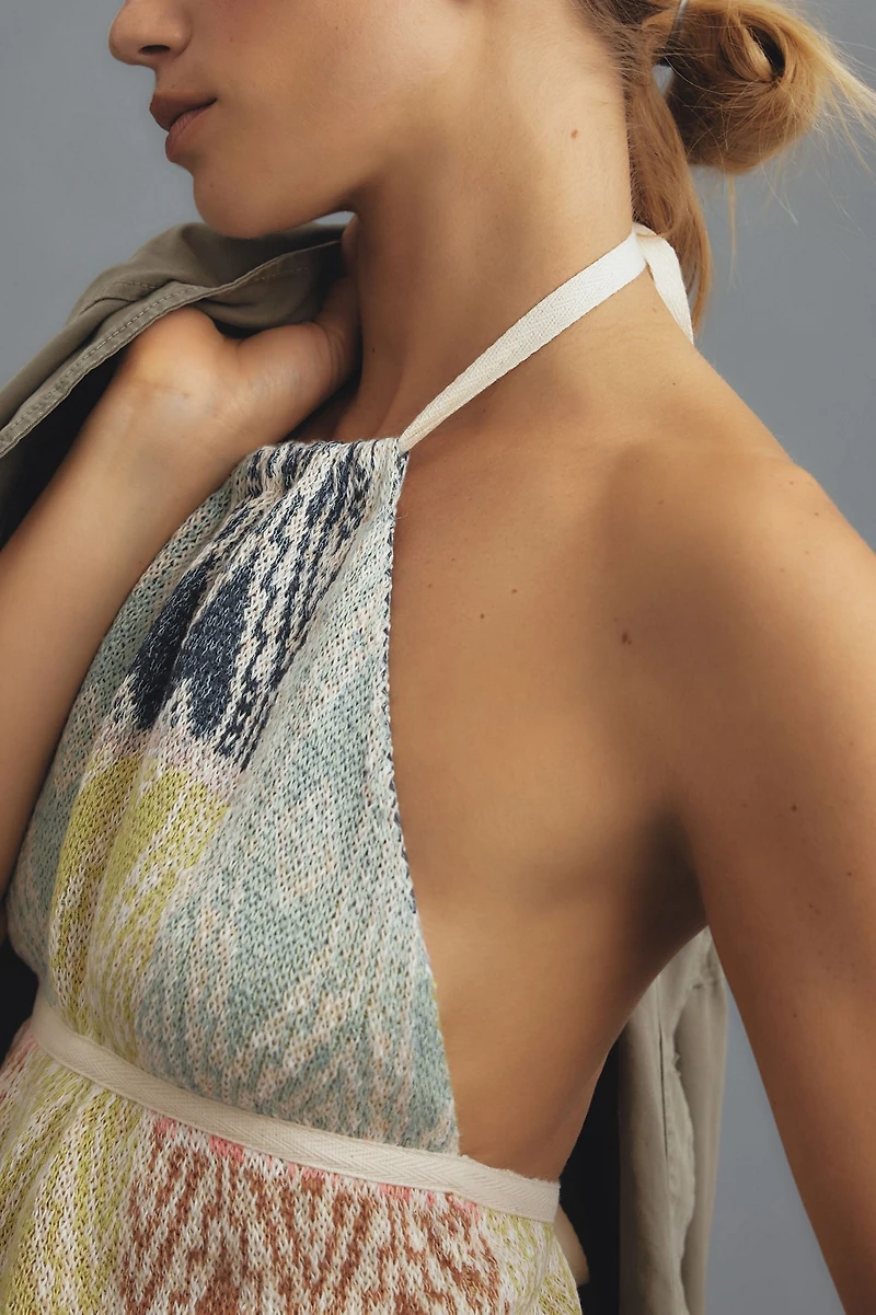 Babydoll Halter Sweater Tank