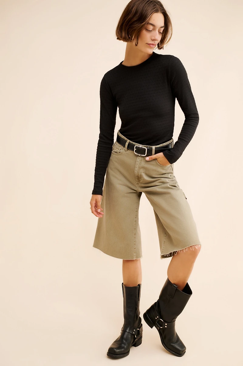 Pilcro Long-Sleeve Sheer Top