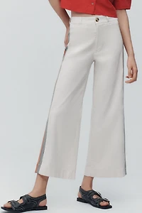 Maeve The Ettie High-Rise Crop Wide-Leg Jeans: Bold Stripe Edition