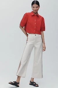 Maeve The Ettie High-Rise Crop Wide-Leg Jeans: Bold Stripe Edition