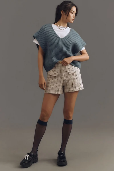 Pilcro Boxy Tee & Ribbed Sweater Vest Twofer
