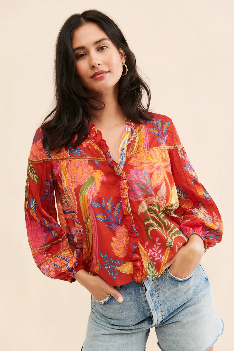 FARM Rio Mystic Bush Buttoned Blouse