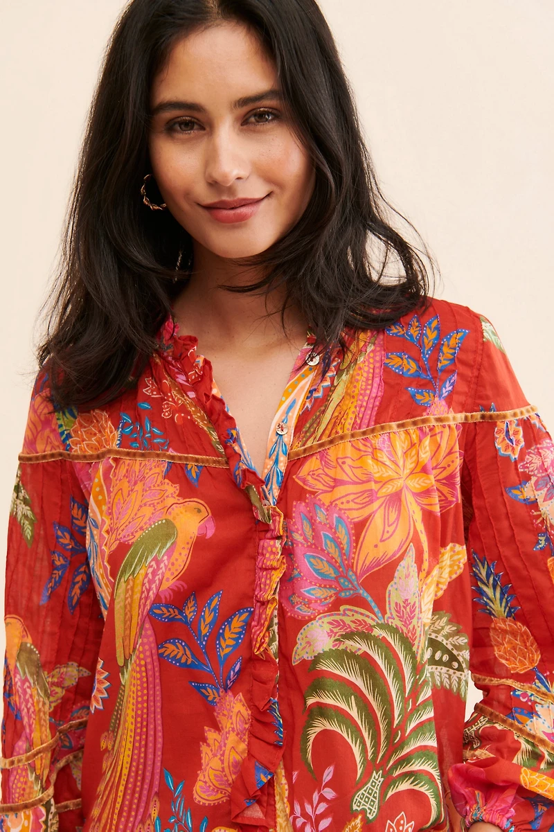 FARM Rio Mystic Bush Buttoned Blouse