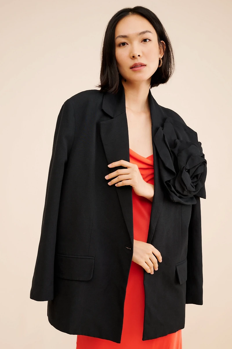 FARM Rio 3-D Flowered Blazer