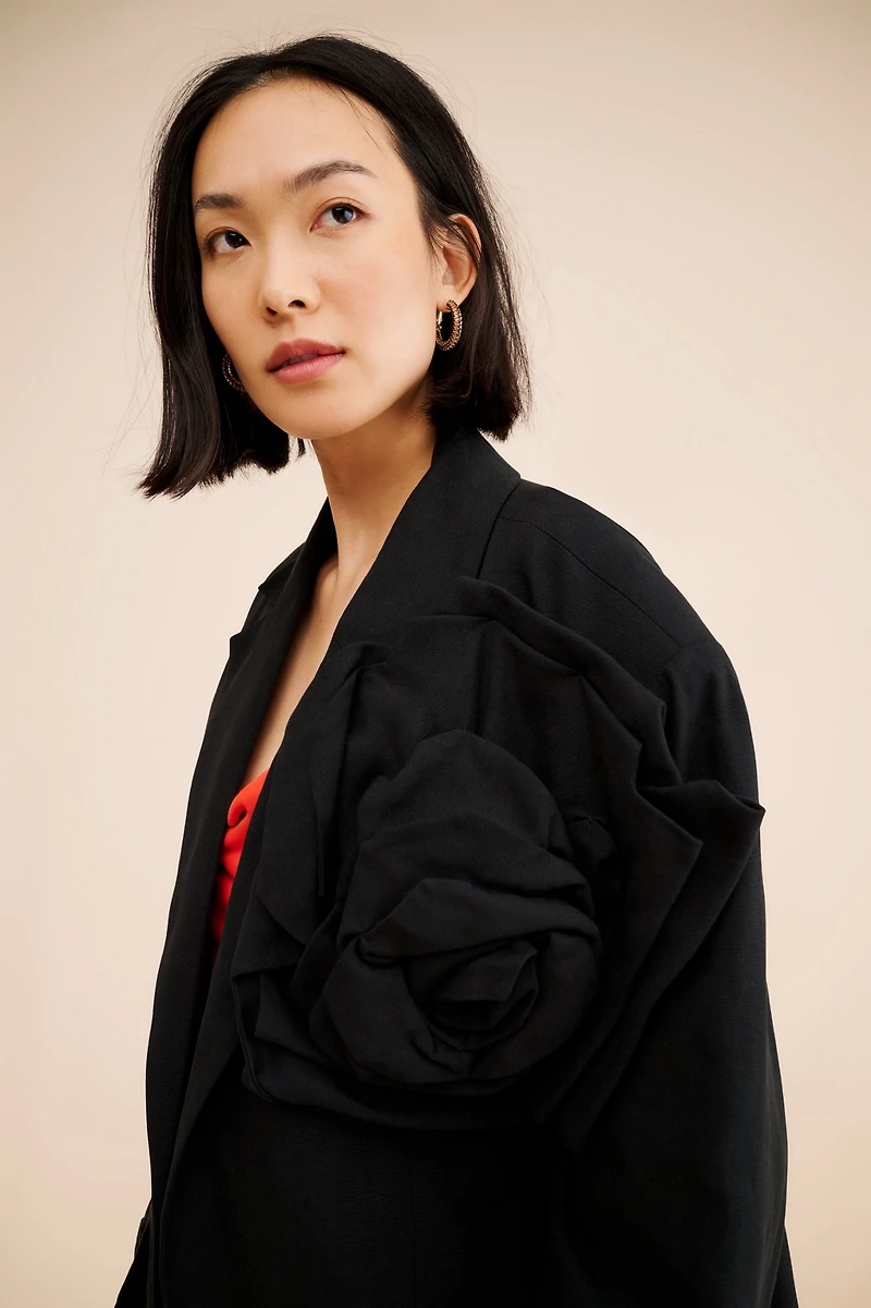 FARM Rio 3-D Flowered Blazer