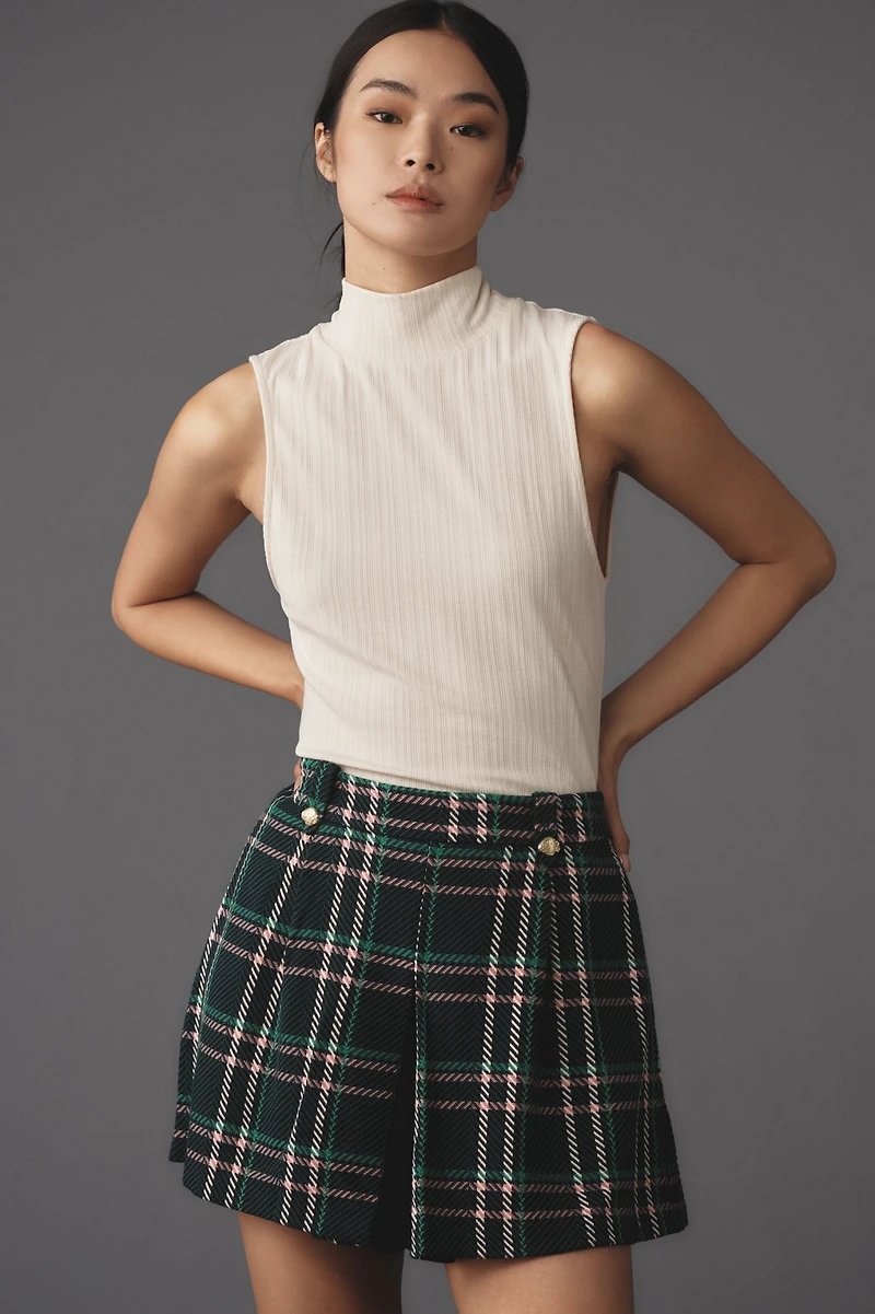 Maeve Plaid Printed Skort