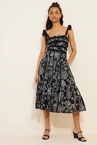 En Saison Magdalen Smocked Midi Dress