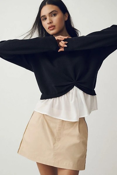 Maeve The Gemini Twofer Pullover Sweater