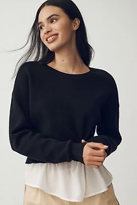 Maeve The Gemini Twofer Pullover Sweater