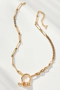 Linked Chain Charm Necklace