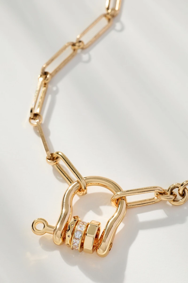 Linked Chain Charm Necklace