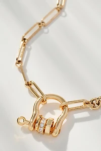 Linked Chain Charm Necklace
