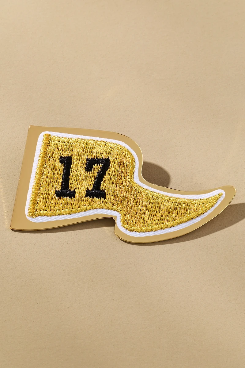 Metal Flag Brooch