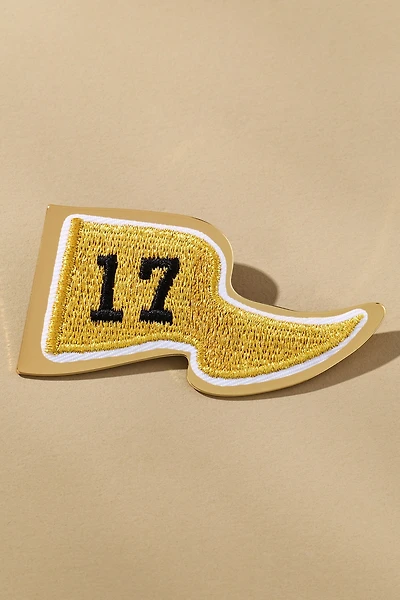 Metal Flag Brooch