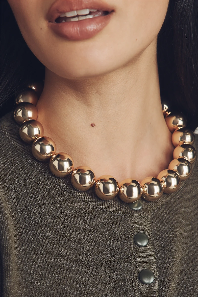 Large Beaded Choker Necklace