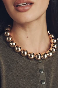 Large Beaded Choker Necklace