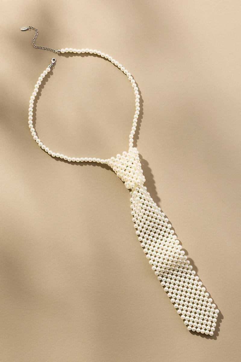 Pearl Tie Necklace