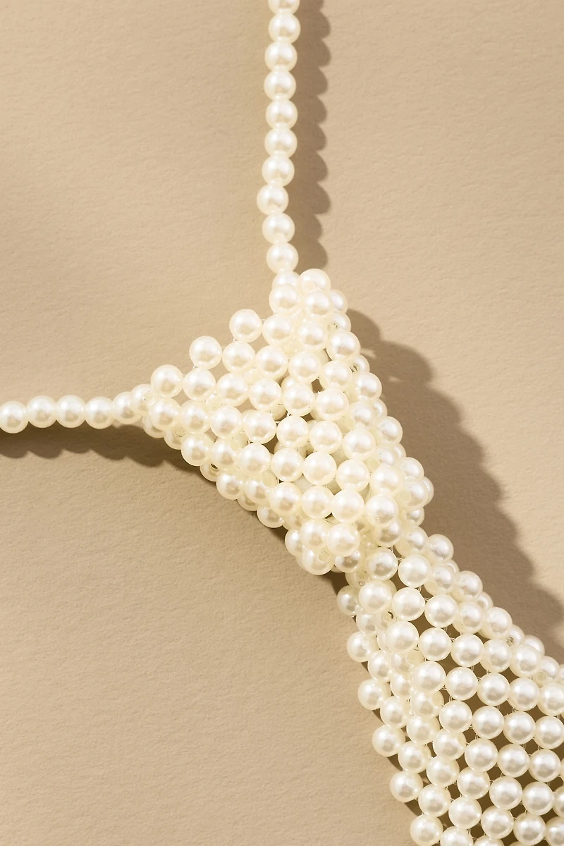 Pearl Tie Necklace