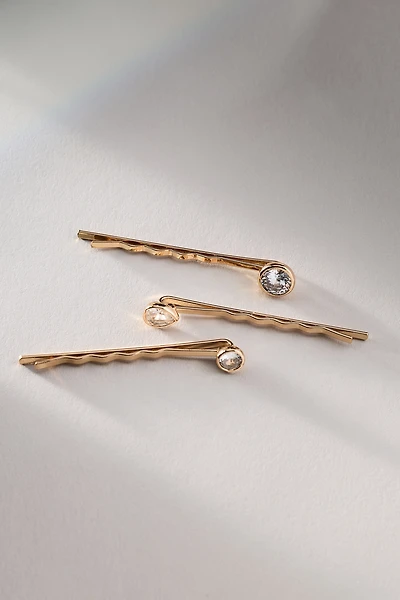By Anthropologie Weddings Crystal Hair Pins, Set of 3