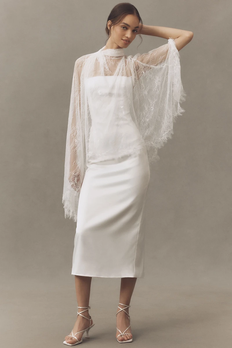 BHLDN Lace Drape Cape
