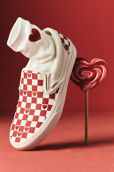 Vans Classic Slip-On Checkered Hearts Sneakers