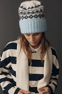 By Anthropologie Embellished Fairisle Beanie