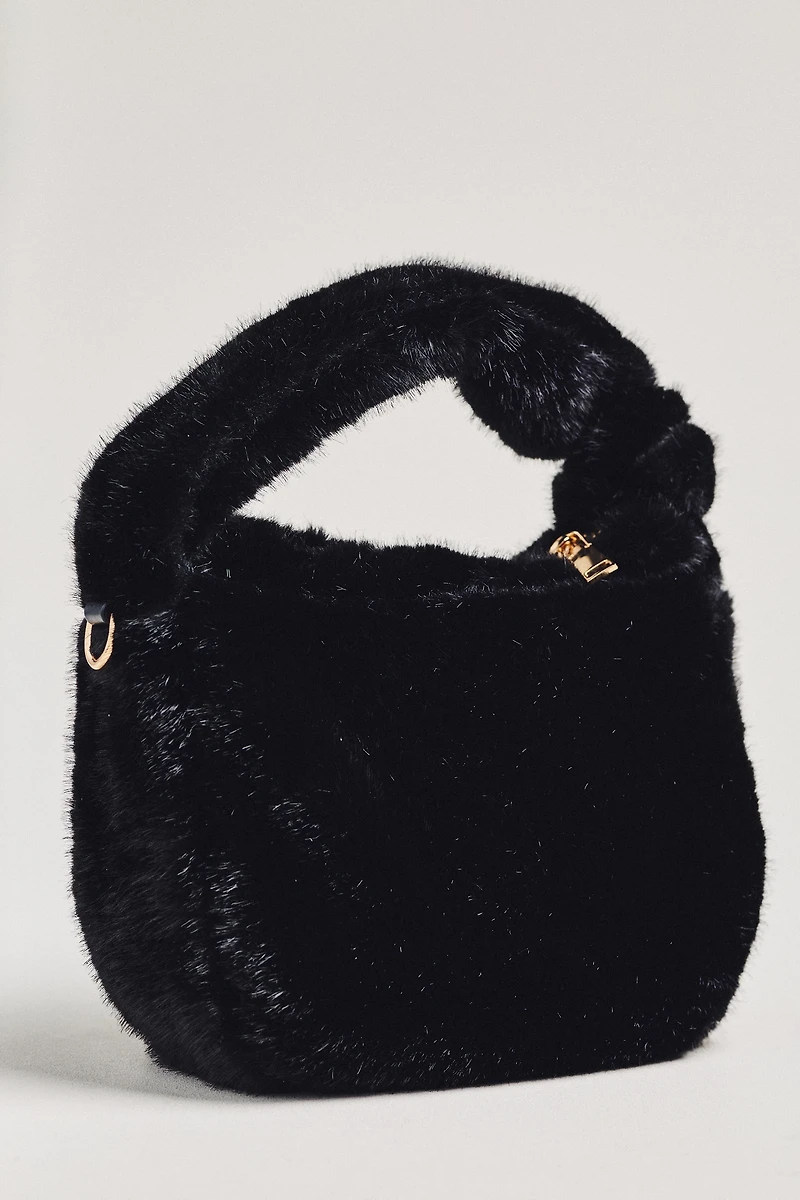 Urban Expressions Faux-Fur Mini Knotted Bag